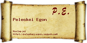 Peleskei Egon névjegykártya